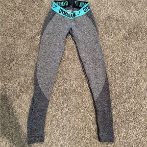 Gymshark XS Women’s Charcoal and Teal Leggings